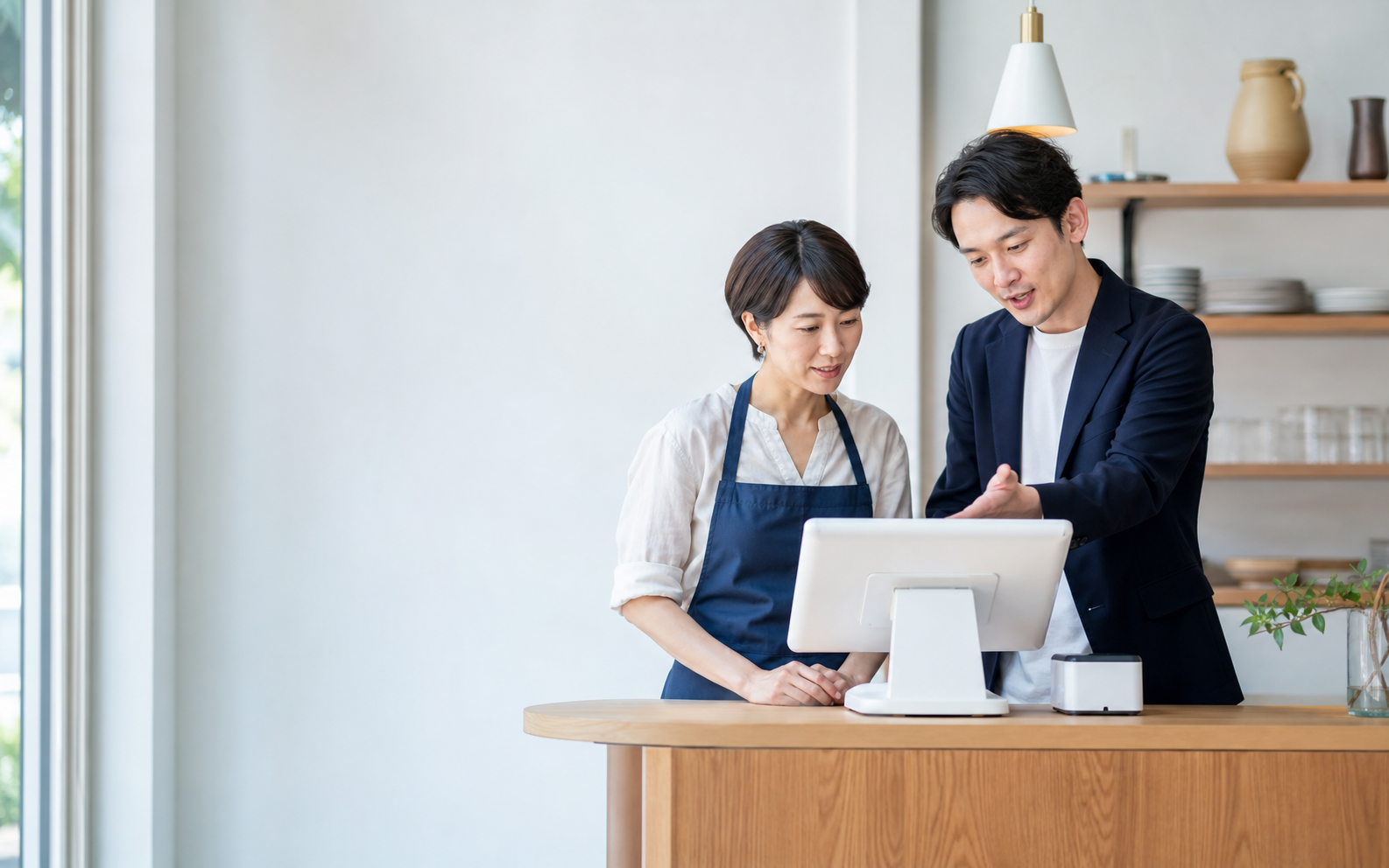 店舗にPOSレジを導入するイメージ